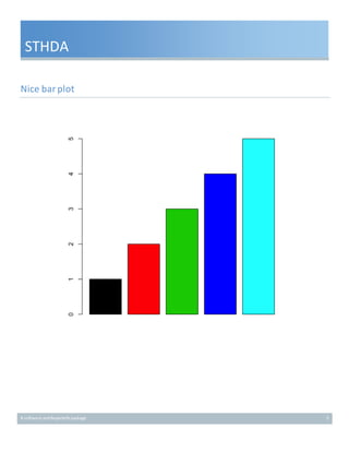 R software andReporteRs package 3
STHDA
Nice barplot
 