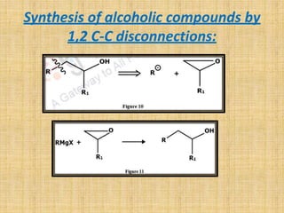 Synthesis of alcoholic compounds by
1,2 C-C disconnections:
 