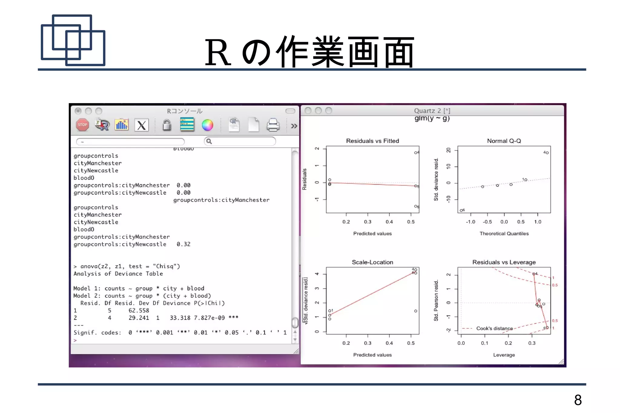 R の作業画面




          8
 