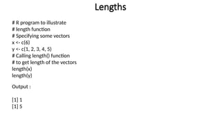 R Programming and Lab - Unit II with examples | PPTX