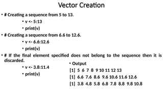 R Programming and Lab - Unit II with examples | PPTX