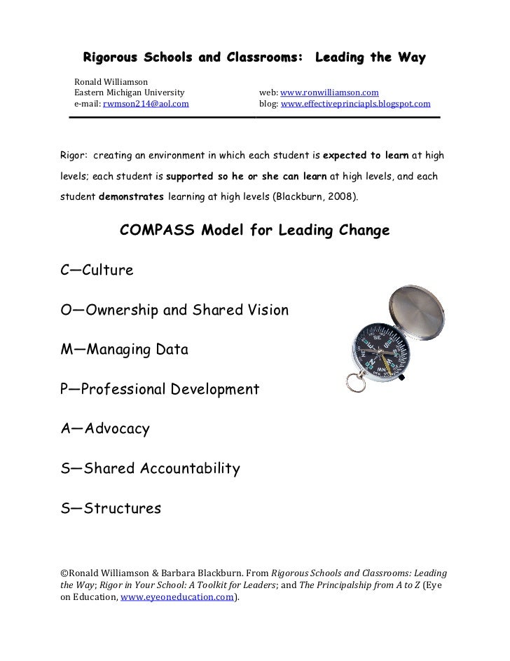 Rigorous Schools And Classrooms Leading The Way - 