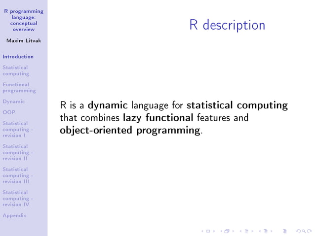 R programming language: conceptual overview | PPT