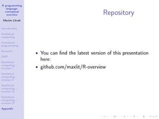 R programming language: conceptual overview | PPT