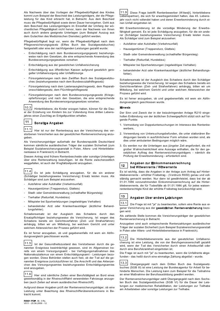 R0501 Internetvordruck Deutsche Rentenversicherung