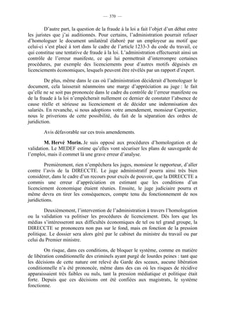 Rapport de la Com. Aff. Soc de l'assemmblée Nationale JM Germain sur l'ANI