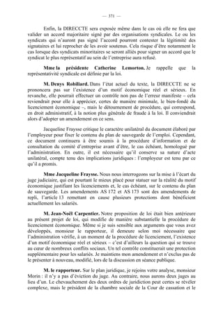 Rapport de la Com. Aff. Soc de l'assemmblée Nationale JM Germain sur l'ANI