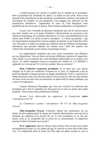 Rapport de la Com. Aff. Soc de l'assemmblée Nationale JM Germain sur l'ANI
