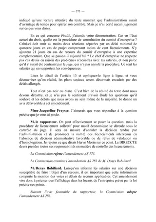 Rapport de la Com. Aff. Soc de l'assemmblée Nationale JM Germain sur l'ANI