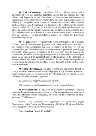 Rapport de la Com. Aff. Soc de l'assemmblée Nationale JM Germain sur l'ANI