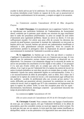 Rapport de la Com. Aff. Soc de l'assemmblée Nationale JM Germain sur l'ANI