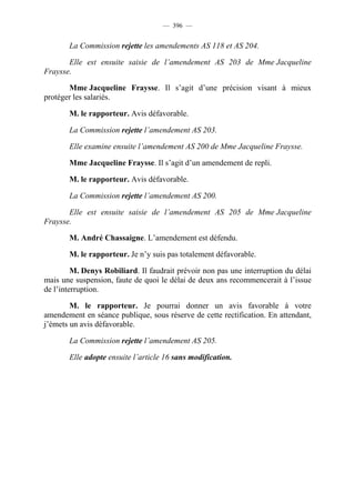 Rapport de la Com. Aff. Soc de l'assemmblée Nationale JM Germain sur l'ANI
