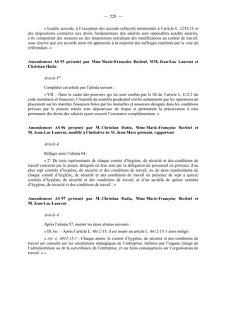 Rapport de la Com. Aff. Soc de l'assemmblée Nationale JM Germain sur l'ANI