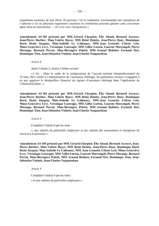 Rapport de la Com. Aff. Soc de l'assemmblée Nationale JM Germain sur l'ANI