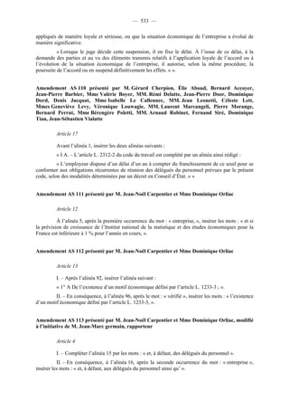 Rapport de la Com. Aff. Soc de l'assemmblée Nationale JM Germain sur l'ANI