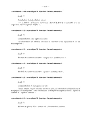 Rapport de la Com. Aff. Soc de l'assemmblée Nationale JM Germain sur l'ANI