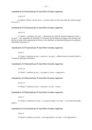 Rapport de la Com. Aff. Soc de l'assemmblée Nationale JM Germain sur l'ANI