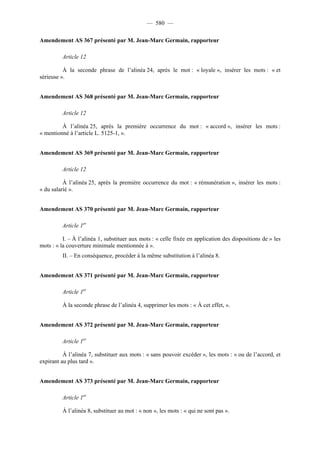 Rapport de la Com. Aff. Soc de l'assemmblée Nationale JM Germain sur l'ANI