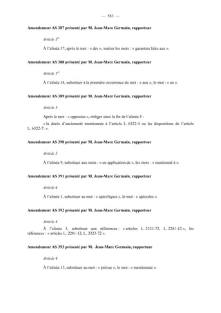 Rapport de la Com. Aff. Soc de l'assemmblée Nationale JM Germain sur l'ANI