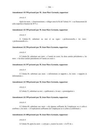 Rapport de la Com. Aff. Soc de l'assemmblée Nationale JM Germain sur l'ANI