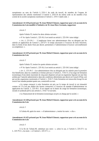 Rapport de la Com. Aff. Soc de l'assemmblée Nationale JM Germain sur l'ANI