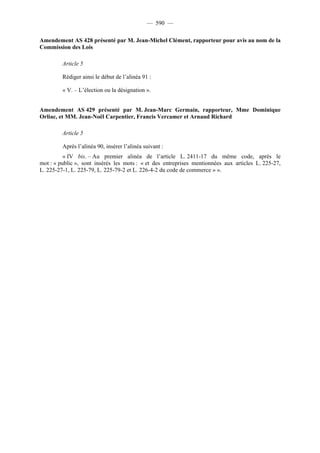 Rapport de la Com. Aff. Soc de l'assemmblée Nationale JM Germain sur l'ANI