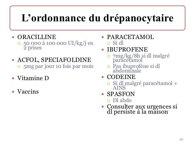 paracetamol 40 mg drepanocytose en 2016 de la charge chez l'enfant Prise paracetamol 40 mg drepanocytose en 2016 de la charge chez l'enfant Prise