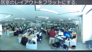 居室のレイアウトをフラットにする．
 