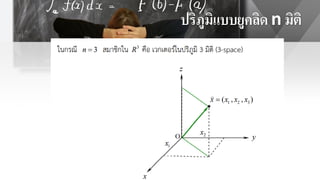 ปริภูมิแบบยูคลิด n มิติ
 