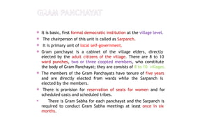 Sarpanch Rural development Infrastructure in India | PPTX