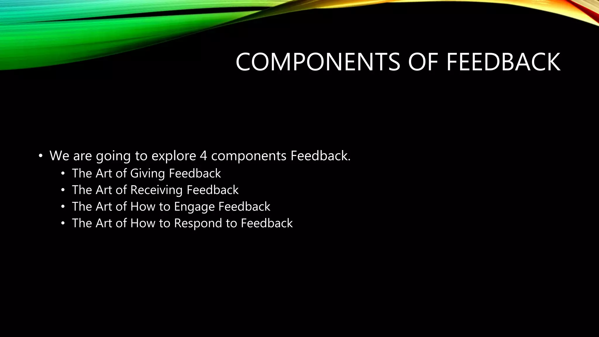 The art of feedback powerpoint | PPTX
