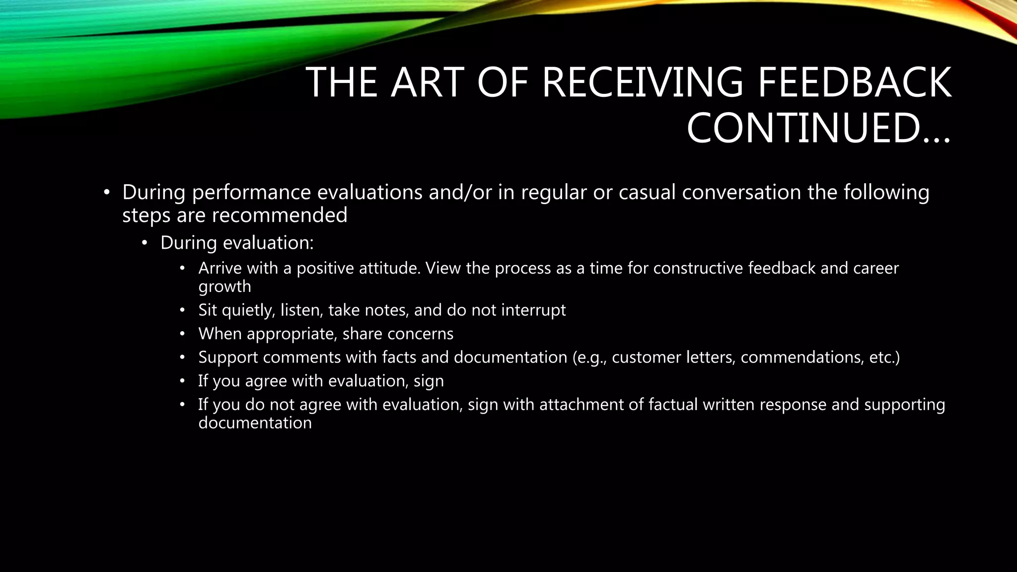 The art of feedback powerpoint | PPTX