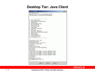 Desktop Tier: Java Client 