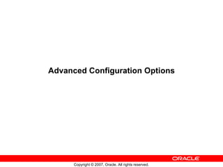 Advanced Configuration Options 