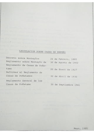 R1203  Legislación sobre las casas de empeño   1985    39p