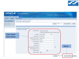 Enter Bank
information



              Select
 