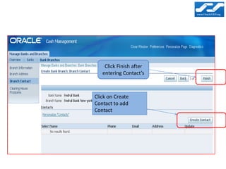 Click Finish after
   entering Contact’s



Click on Create
Contact to add
Contact
 