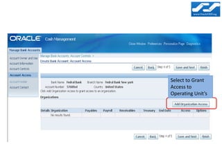 Select to Grant
Access to
Operating Unit’s
 