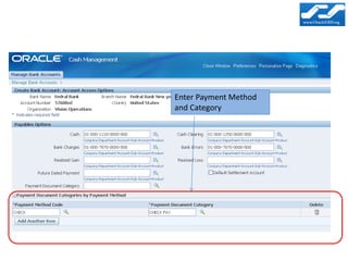Enter Payment Method
and Category
 