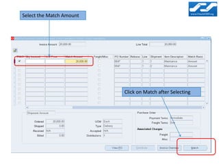 Select the Match Amount




                          Click on Match after Selecting
 