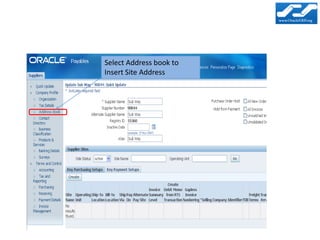 Select Address book to
Insert Site Address
 