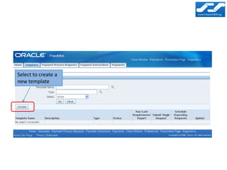 Select to create a
new template
 
