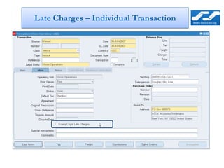 Late Charges – Individual Transaction
 