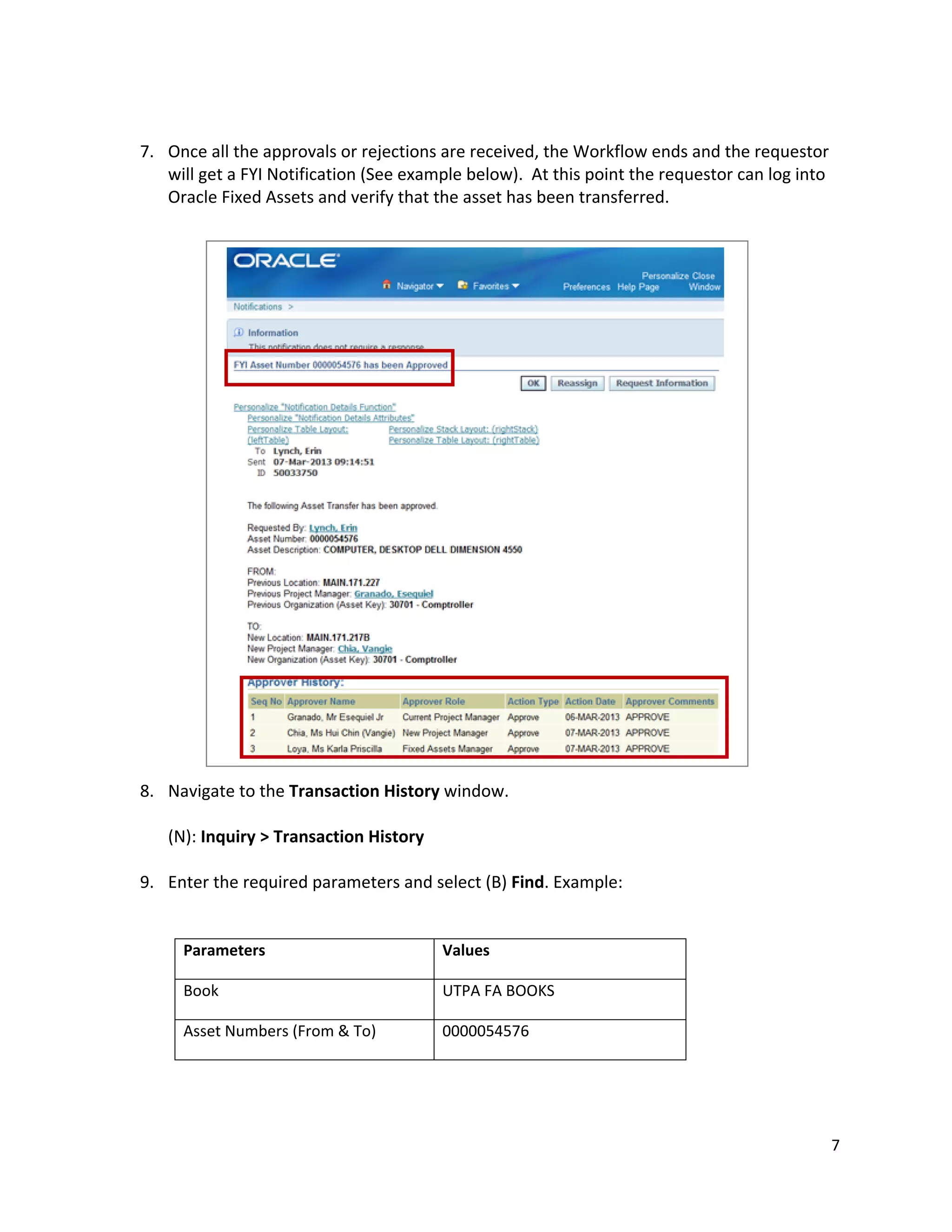 R12 asset transfer workflow quick guide | PDF