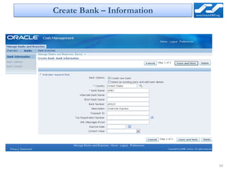 Create Bank – Information




                            10
 