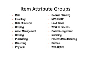Item Attribute Groups

 