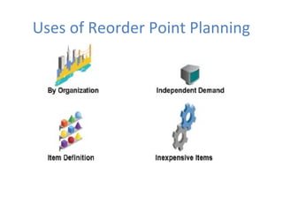 Uses of Reorder Point Planning

 