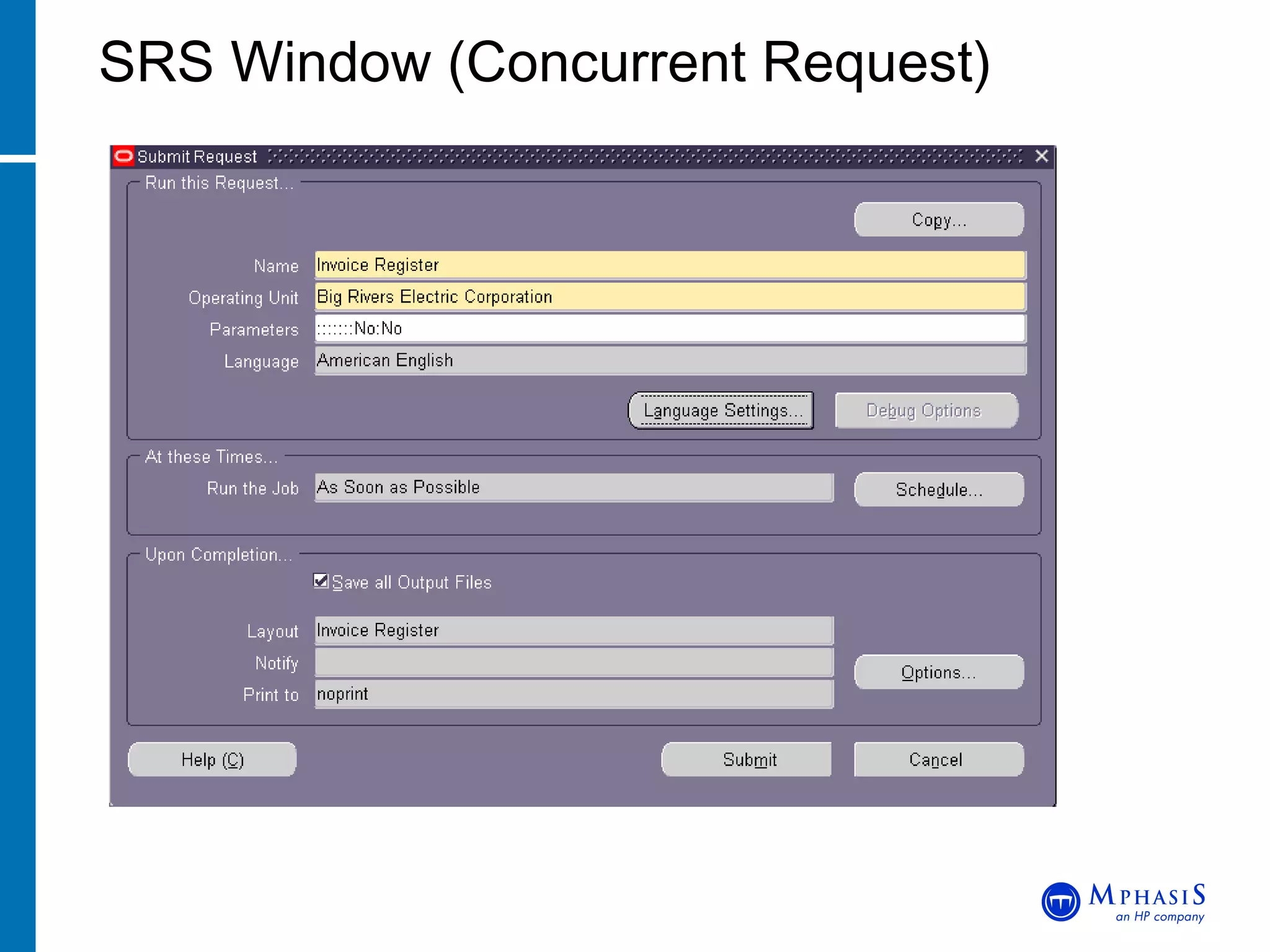 SRS Window (Concurrent Request) 
