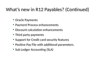 R12 Oracle Accounts Payables Users Guide | PPTX