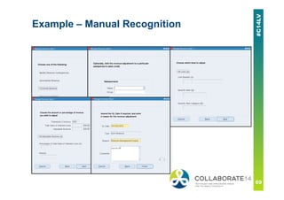 Example – Manual Recognition
 